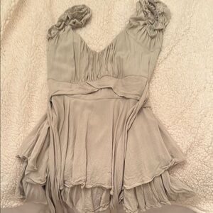 Elegant Cream Sleeveless Dress